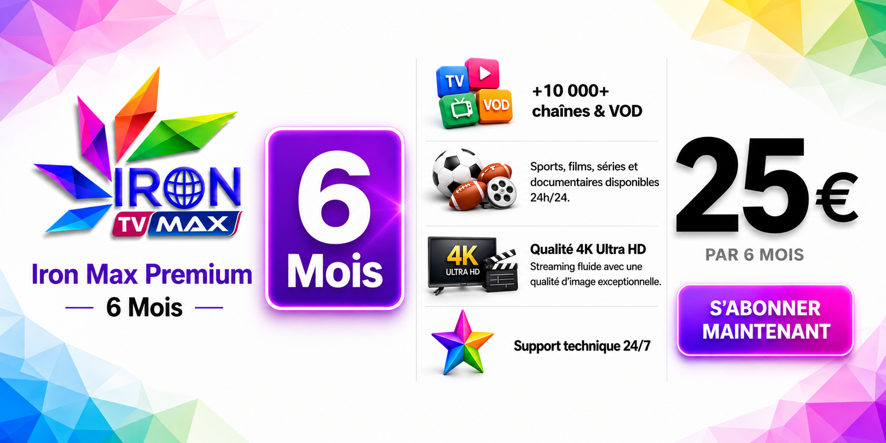 Abonnement Iron Max Premium (6 mois)